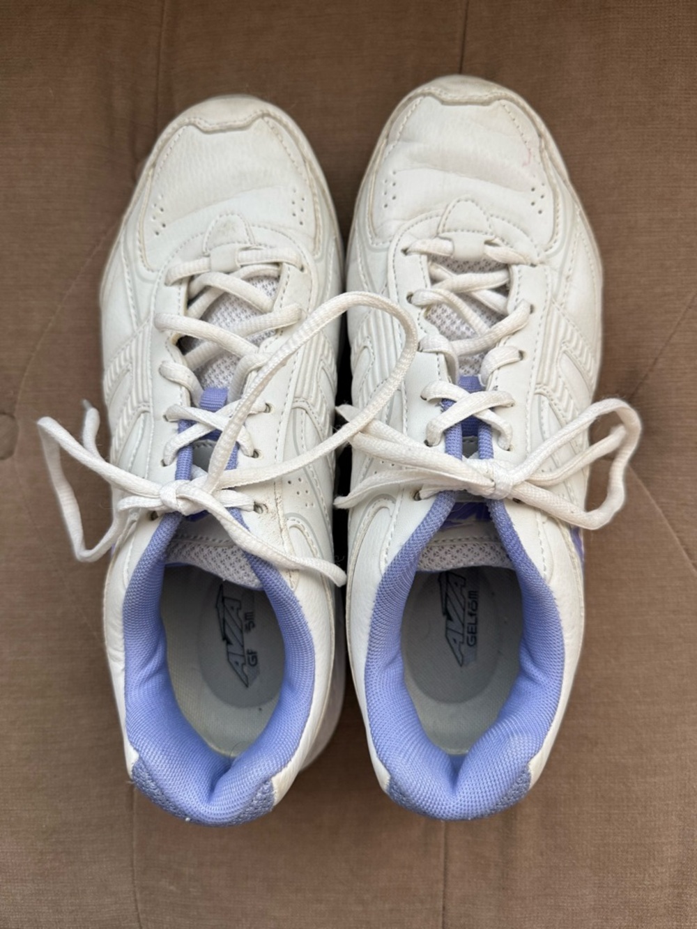 Reduced! Avia White Athletic Sneakers with Light Purple Accents
